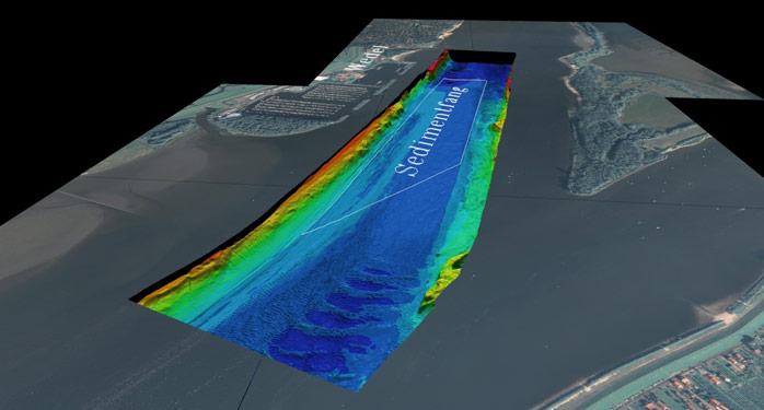 Figure 19: Position of the sediment trap at the river Elbe (source: HPA)