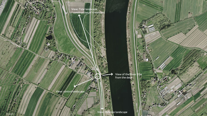 Figure 4: Visual axis of the Dyke Booth location 